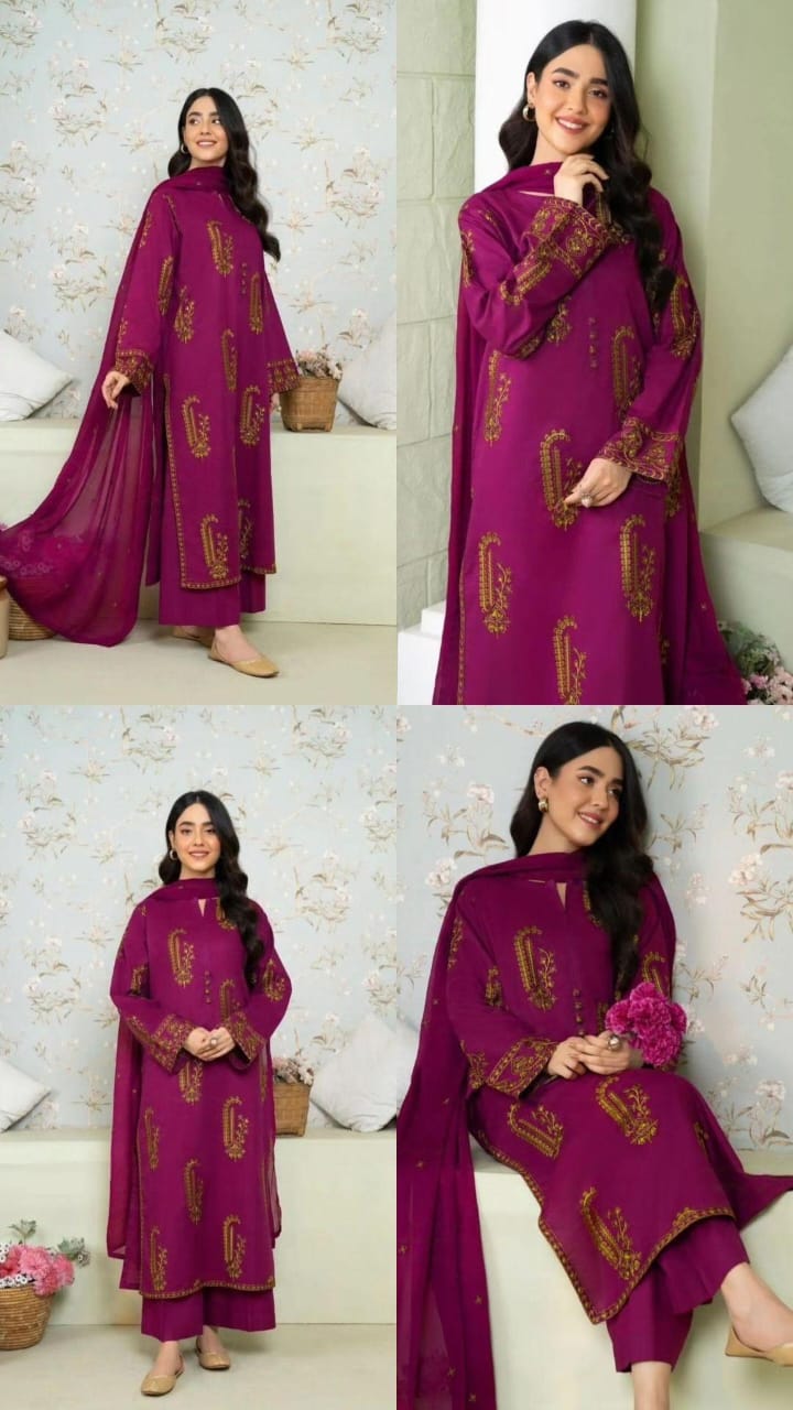 AMBER EMBROIDERY 3PIECE